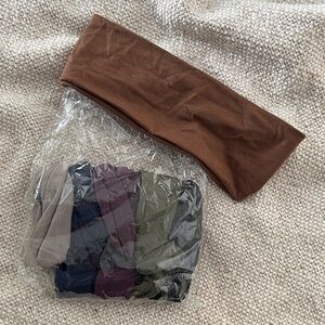 Brown Headband and Multi-Color Headbands Set